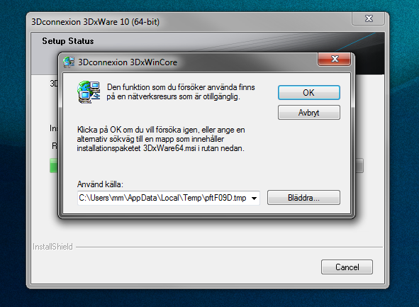 Temp file not found