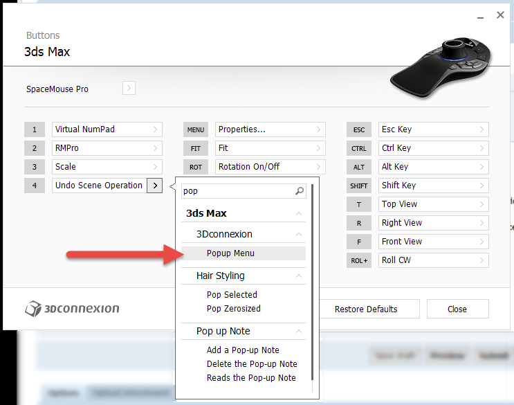 Map Popup Menu to a button.