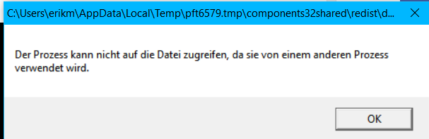 occurs several times with different destinations in the folder/subfolder of appdata\.....