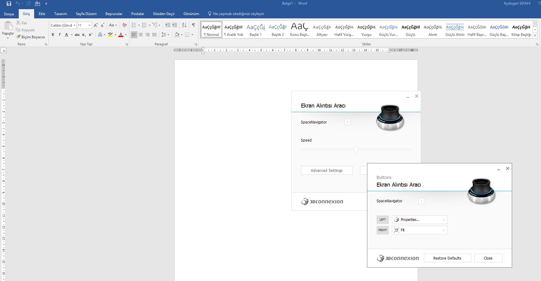 word radial menu